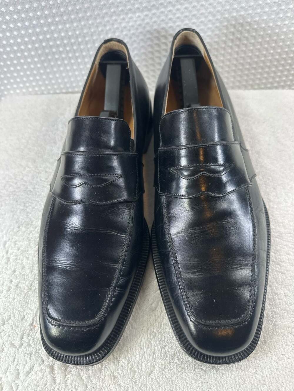 Caporicci Black Leather Penny Loafers Made in Italy - Picture 13 of 16